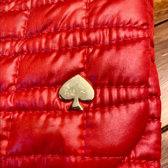 Kate Spade Red Quilted Jacket (EUC) M - Picture 10 of 12